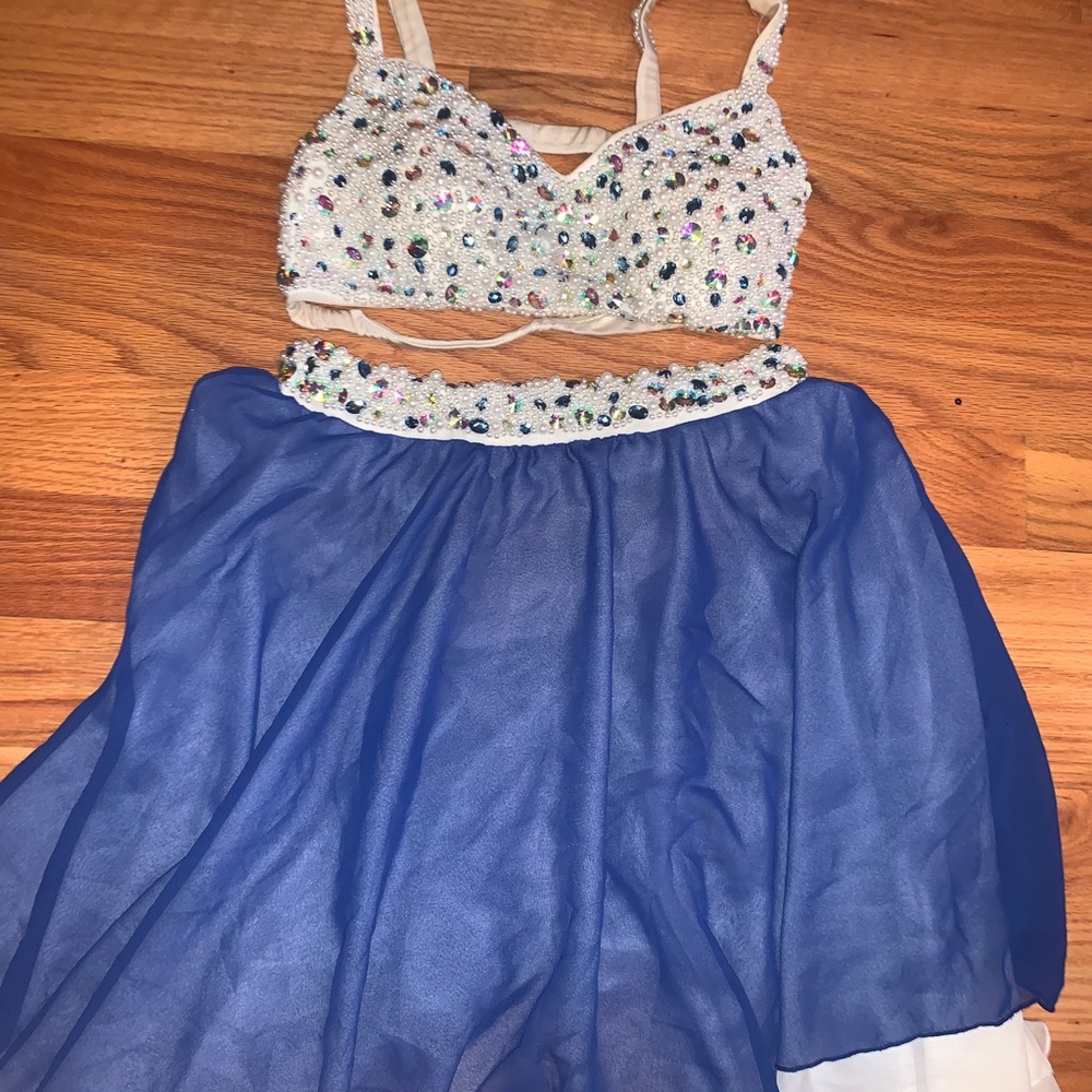 Absolutely stunning white/blue two-piece costume